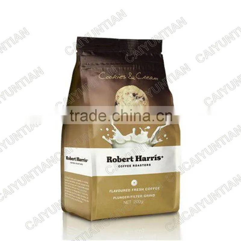 Clear plastic bags for cookies packaging, flat bottom food package bag, Coffee packing bag