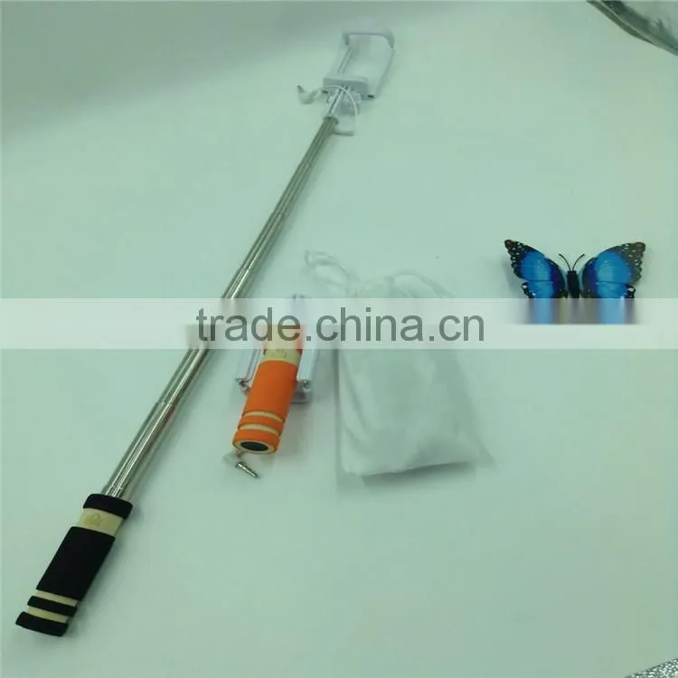 Hot sale cable selfie stick china supplier hot selling wholesale price mini monopod selfie stick