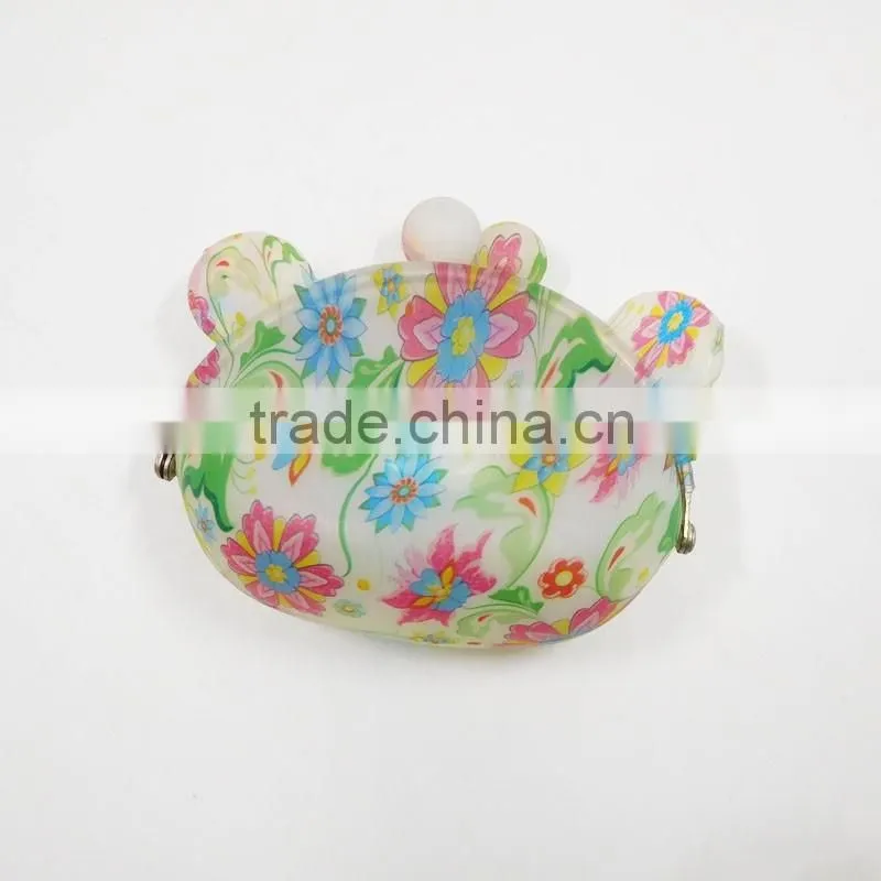 Factory Wholesale Floral Printed Gifts Bag Mini Retro Silicone Smart Wallet
