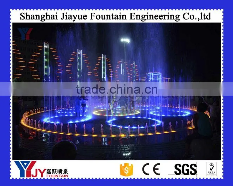 square white dry musical fountains