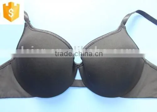 2016 unique front classical style simple black bra