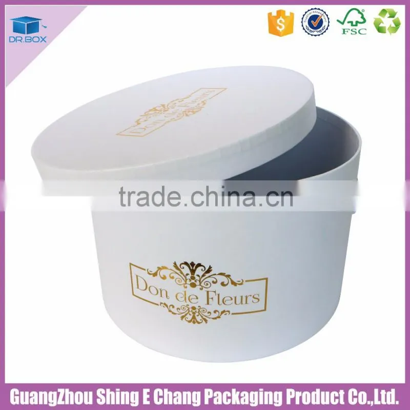 Customer made gold stamping round flower box art paper