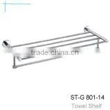Hot Selling Bathroom Double Prong Robe and Towel Hook, Chrome Solid Brass