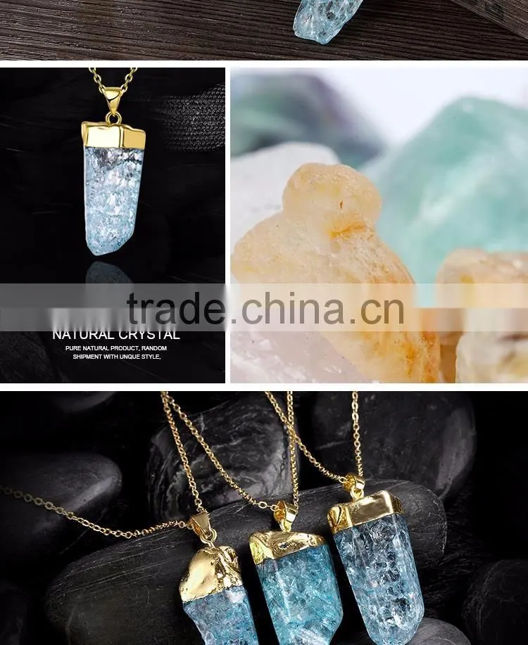 Popular Blue lucky stone necklaces wholesale