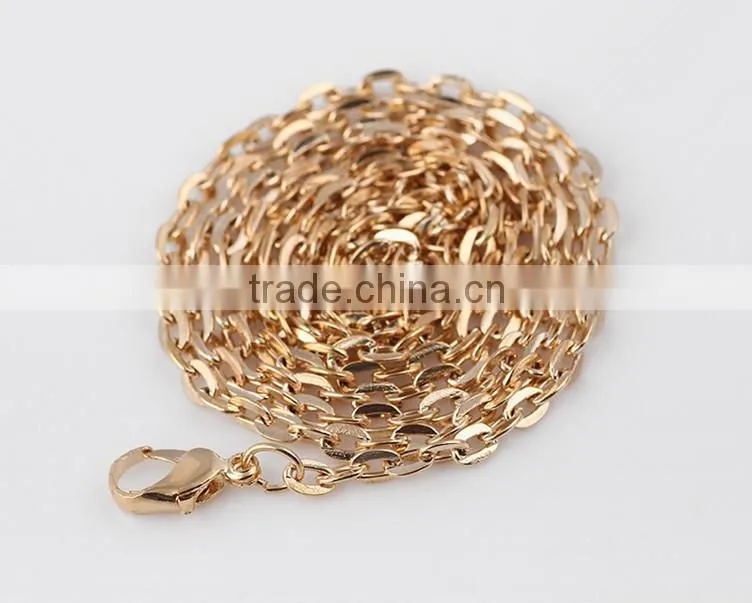 New products gun color necklace alloy necklace 60cm for making floating locket
