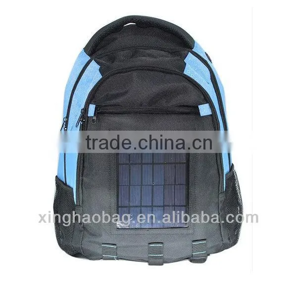 New! sport bag for students made logo charger backpack solar bag