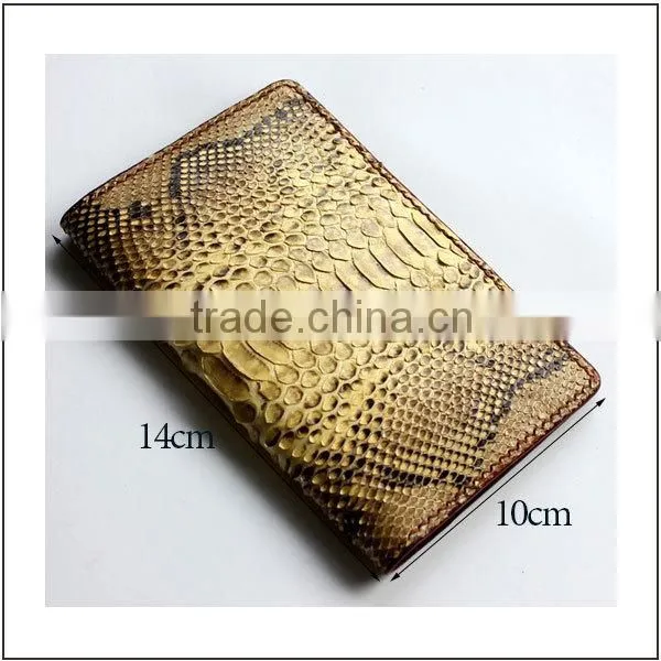 Fashion genuine python passport bag custom python passport case with your logo