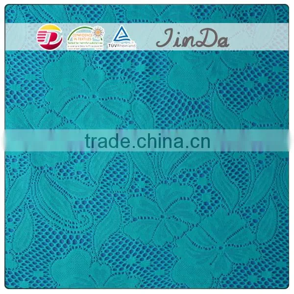 Factory made wholesale green lace fabric with best price