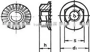1/4"-20 UNC flange nuts ,plain on stock