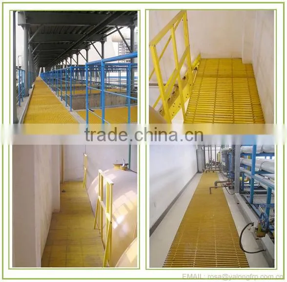 high strength and durable GFRP fiberglass pultruded bridge deck grating ramps