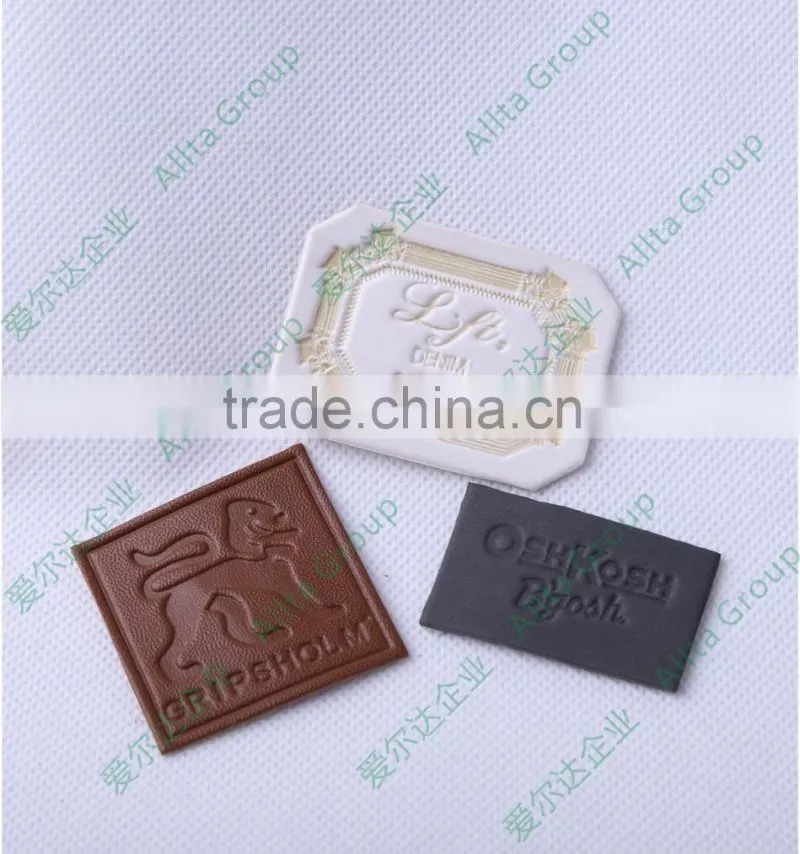 Wholesale custom embossed leather patches label