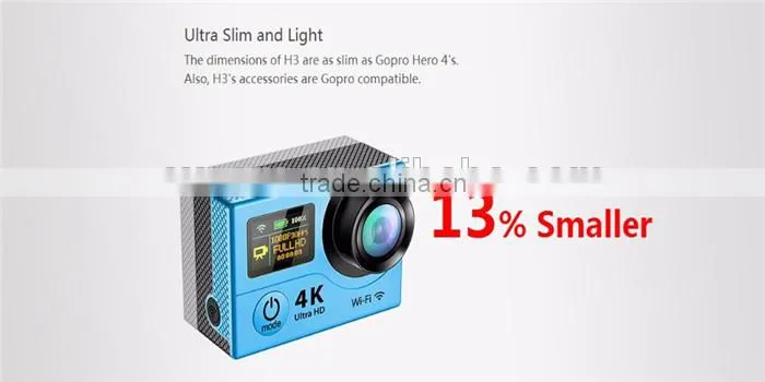 Dual screen WiFi 4K 15fps ultra HD 1080p sport camera