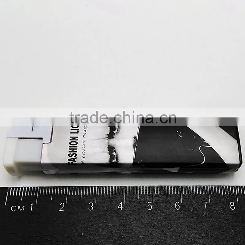 Wrapper lighters customzied refillable plastic gas lighter