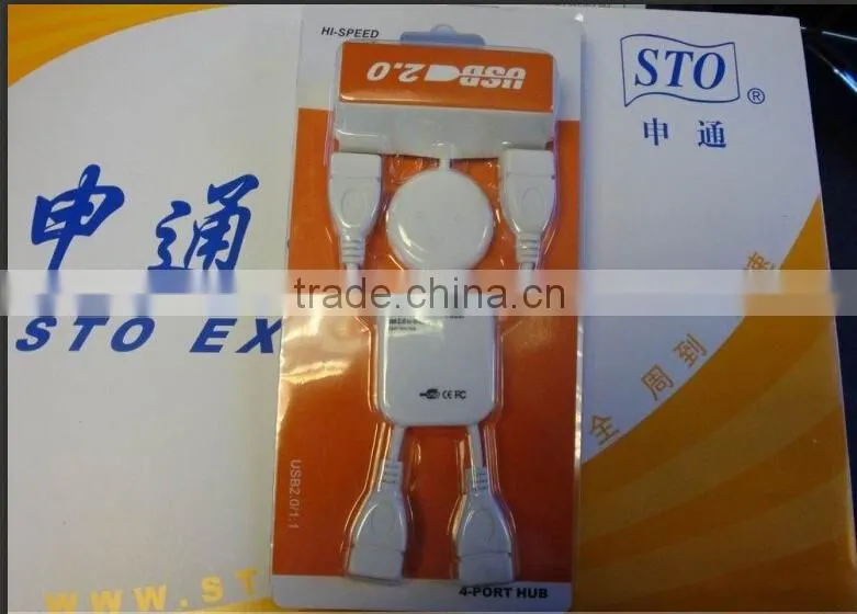 J212 EXW price four USB distributor USB 2.0 Humanoid HUB usb splitter wholesale