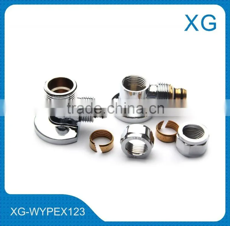yellow gas pipe brass press fittings union and elbow/PE pipe brass fittings