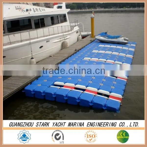 Square floatung cube drive on dock Modular float system