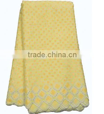 custom new arrival green metallic beaded stretch polyester sequined lace fabric for wedding dress garment