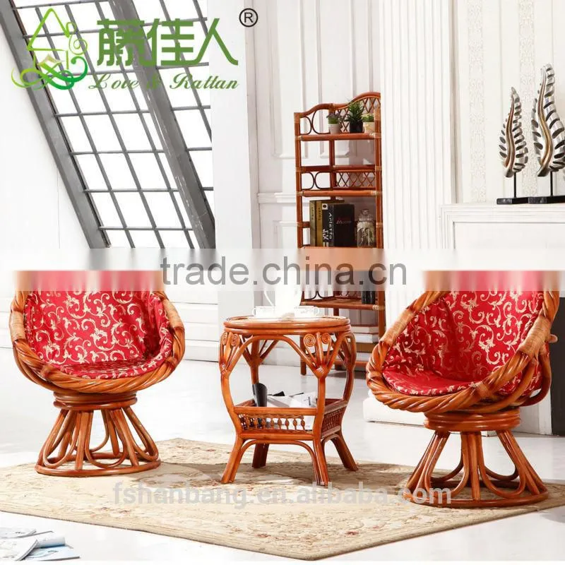 Fashion Outdoor Leisure Cane Coffee Shop Swivel Chair
