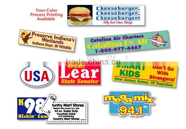 Fashion colorful and graphics bumper stickers