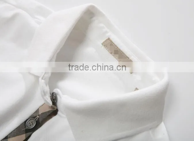 fashion design new short sleeve men white polo shirt