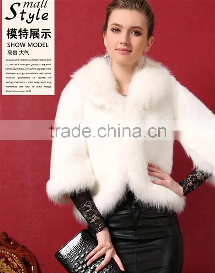 2016 high -end new fashion faux fox fur vest