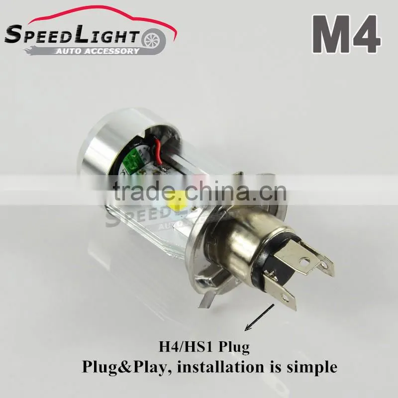 New Arrival M4 Motorcycle LED Headlight H4 20W 2000LM with Hi Low Bean