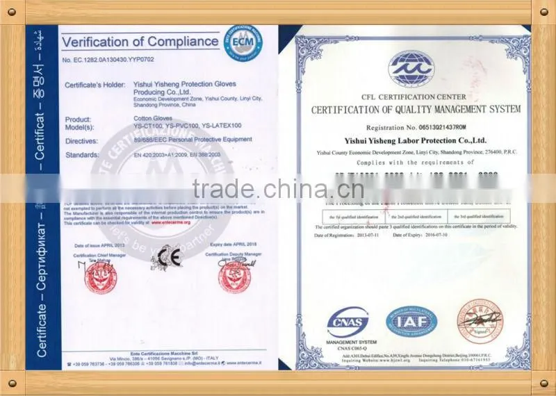 Gold Supplier of non-slip dot glove