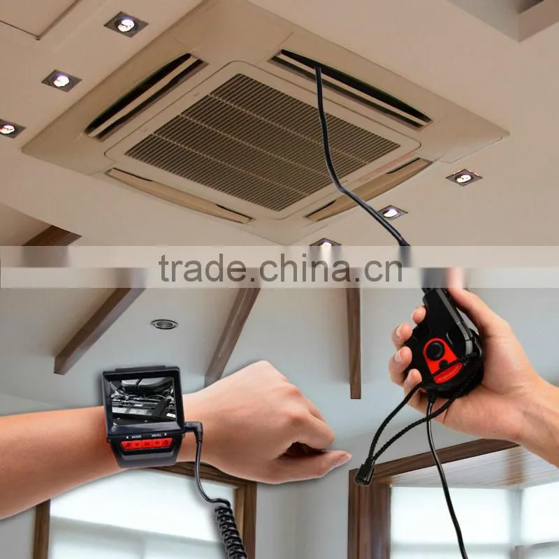 Watch Style Reelable Endoscope Borescope 8.5mm Inspection Camera 2.4" LCD Video