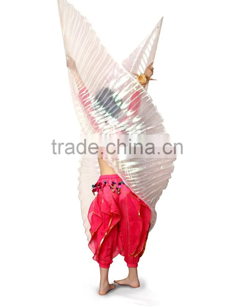 Transparent Silver Belly Dance Wings , Children Belly Dance Isis Wings