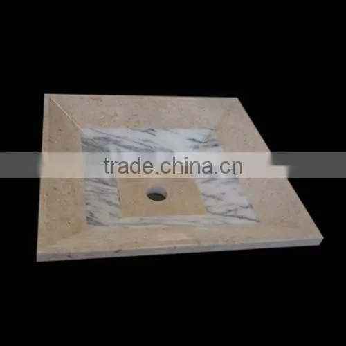 Natural Marble Vessel Sink Pedestal