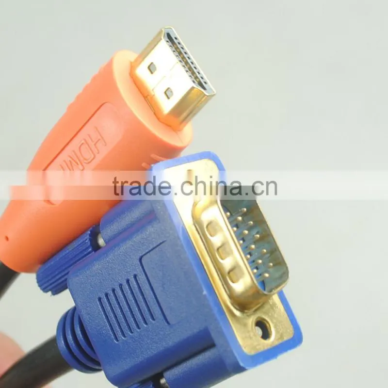 1080P 15 Pin D-Sub VGA to VGA HDMI Cable for Computer Monitor