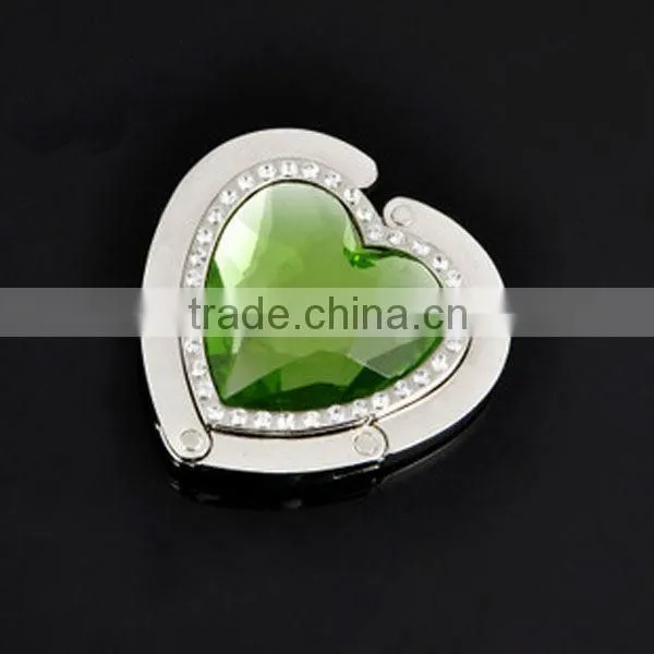 zinc alloy heart shape bag hanger for women