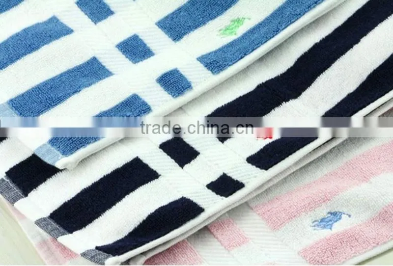 Pure cotton yarn-dyed satin embroidered face towels wholesales