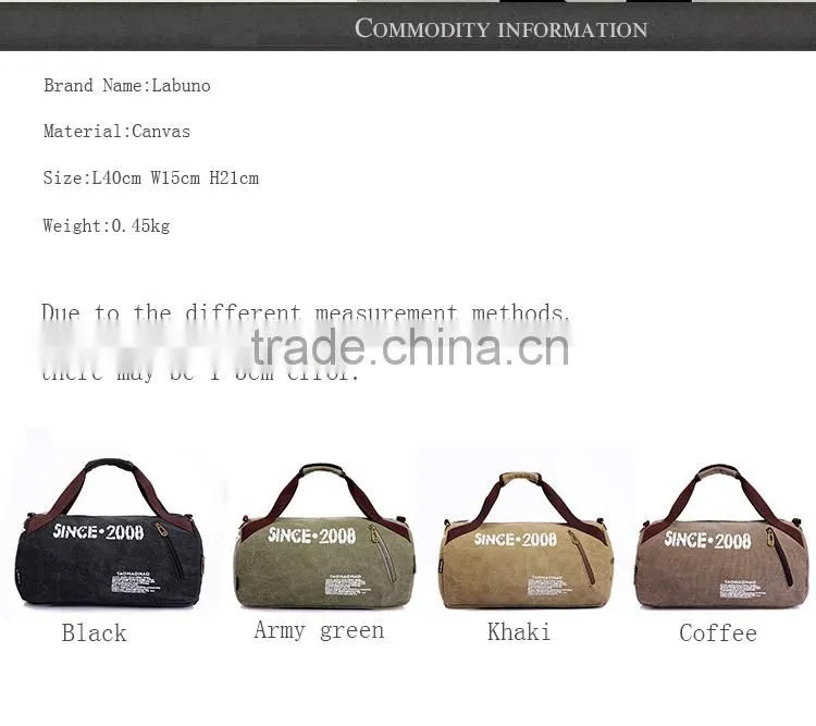 Fashion Men Canvas Shoulder Bag Tote Handbag Bag