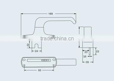Sliding door handle AT70