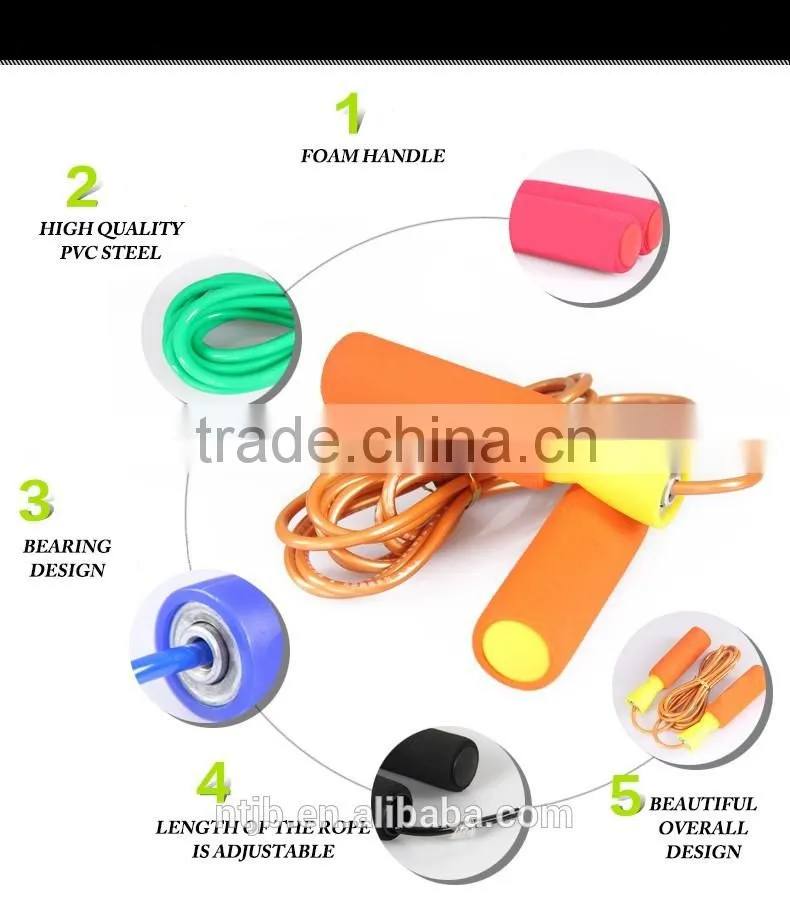 2016 the new high quality bearing jump rope with foam handle