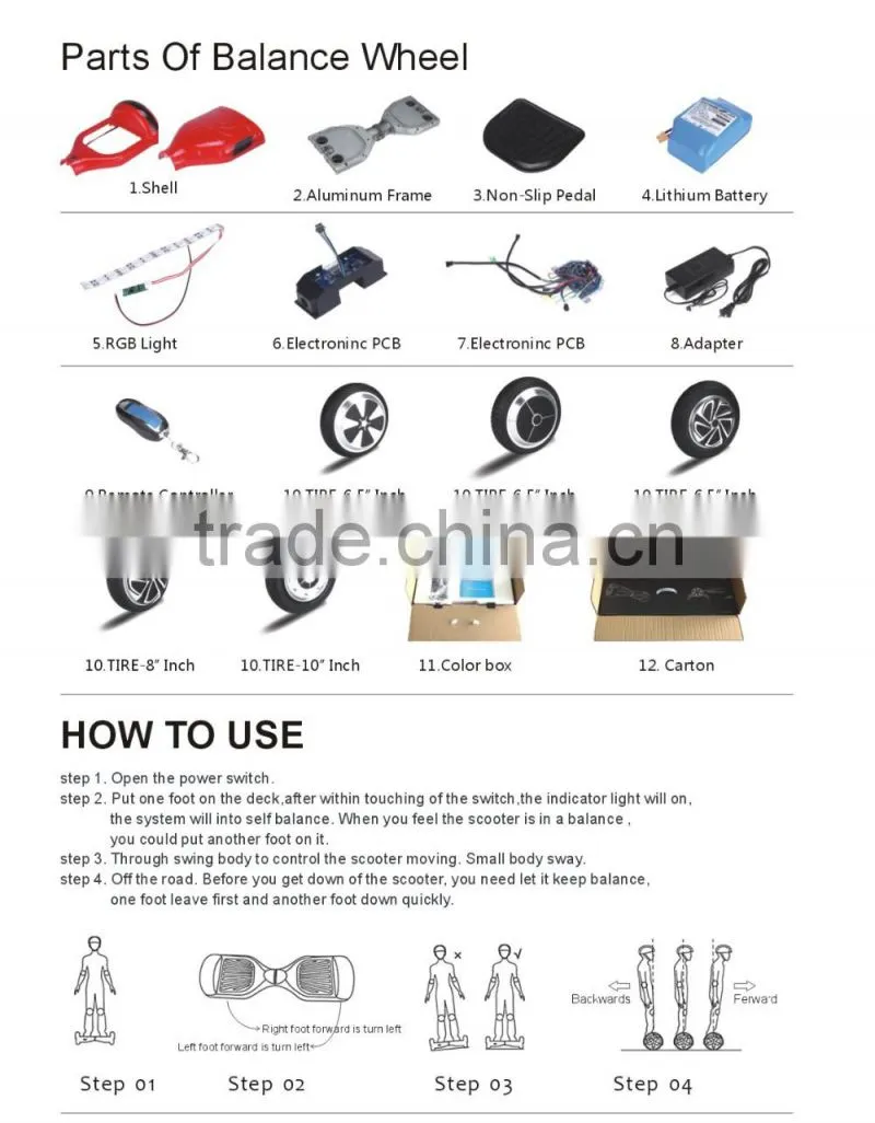 big tire mini smart self balance scooter 250W scooter