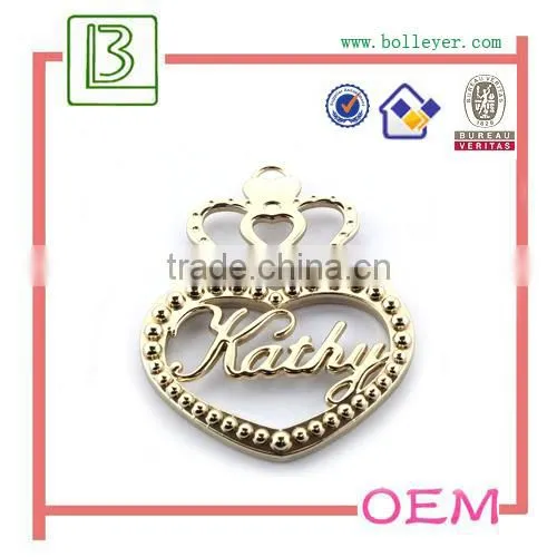 metal logo tag for Jewelry bags shoes