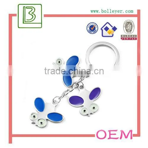 custom metal enamel elephant shaped keychain