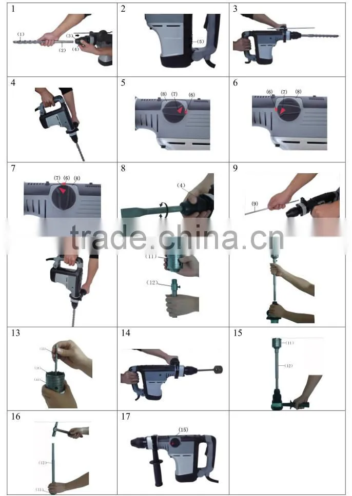 1200W rotary hammer with AVT