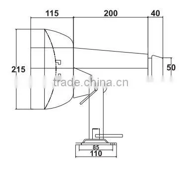 GE 1000W Outdoor Decorative Beam Building Projection Light