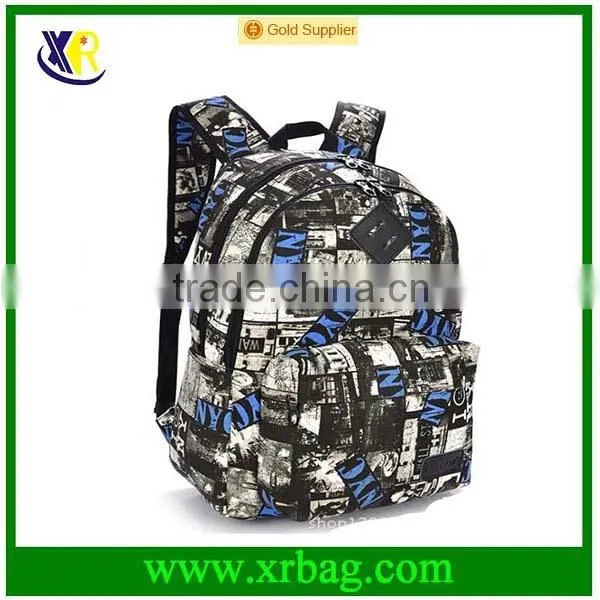 2015 full print canvas school bag backpack for girls
