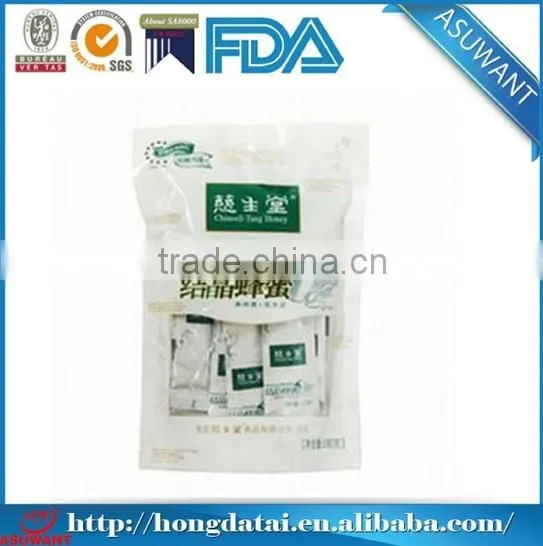Nice printed zipper snack food packaging bags with clear window