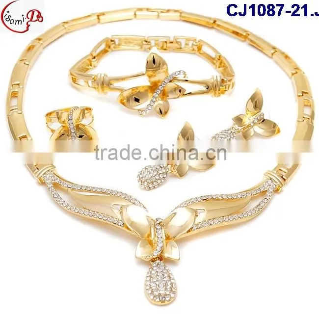 CJ1087 gold new coming fine workmanship high quality Jewelry with rhinestone matching dress on factory costy