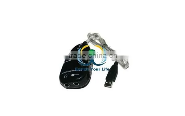 Black USB Guitar Link Cable USB Interface Link Audio Cable for PC/ Mac Recording