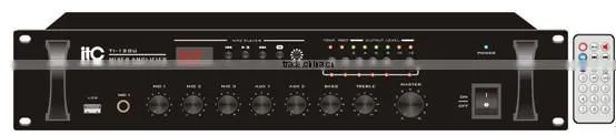 ITC TI-60U Series PA System 5 Zone Mixer Amplifier with MP3 Player
