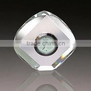 wedding crystal clock , laser crystal gift