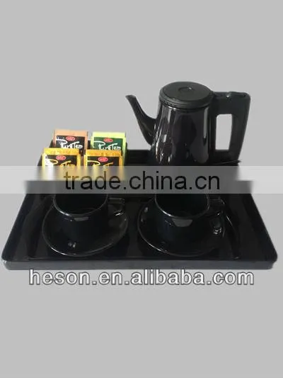 NEW hotel amenities electric mini teapot with hotel service tray