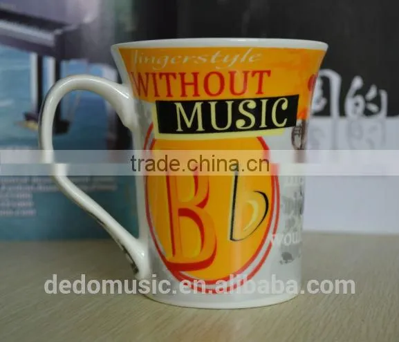 piano pattern music cup, music note mugs