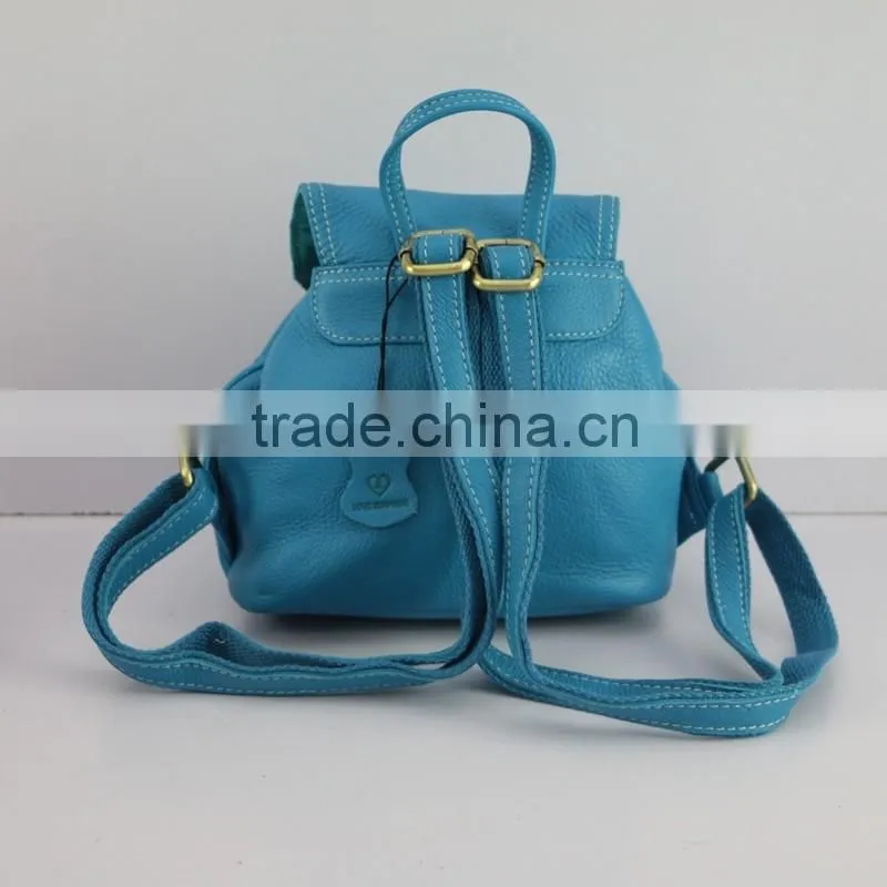 2016 soft fabric backpack fashion blue backpack girl 's school bag